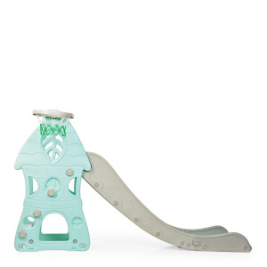 Горка пластиковая Bambi SLW-G с баскетбольным кольцом, 186х71х105 см