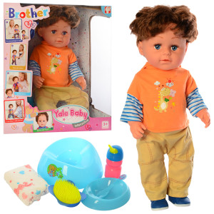 Кукла Yale Baby BLB001A-B, шарнирная, с аксессуарами, 42см