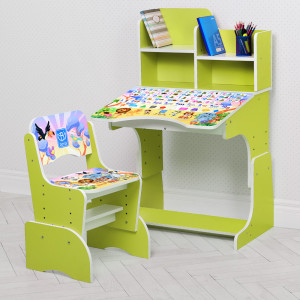 Парта со стульчиком Bambi BL 2071, регулируемые, с полкой