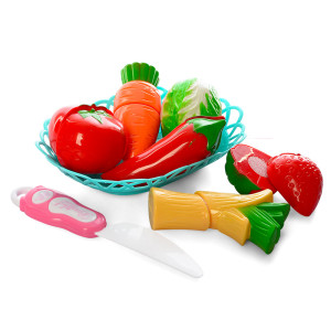 Игровой набор Щедрый урожай FD232-21-22-23 Продукты на липучке, в корзинке