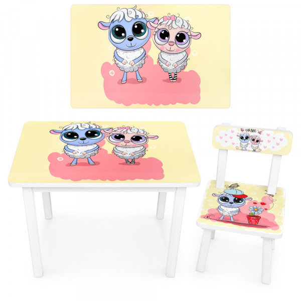 Столик со стульчиком Bambi BSM2K, дерево