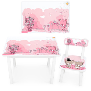 Столик со стульчиком Bambi BSM2K, дерево