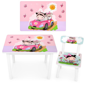 Столик со стульчиком Bambi BSM2K, дерево