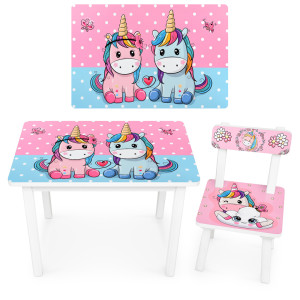 Столик со стульчиком Bambi BSM2K, дерево