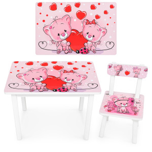 Столик со стульчиком Bambi BSM2K, дерево