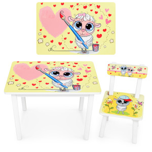 Столик со стульчиком Bambi BSM2K, дерево