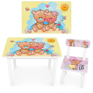 Столик со стульчиком Bambi BSM2K, дерево