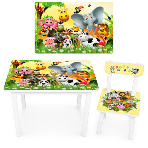 Столик со стульчиком Bambi BSM2K, дерево