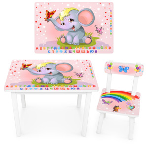 Столик со стульчиком Bambi BSM2K, дерево