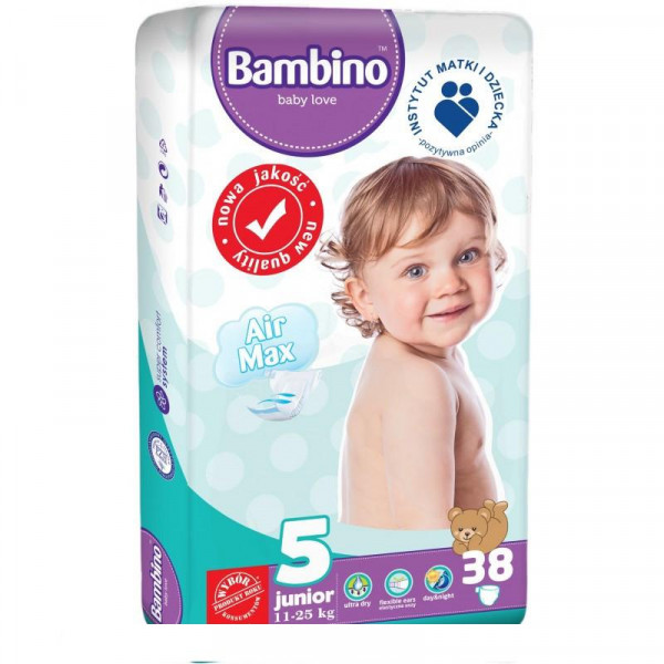 Подгузники Bambino Baby Love Air Max junior №5 (11-25 кг) 38 шт.