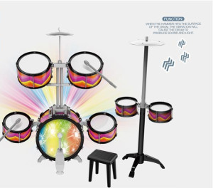 Детская Барабанная установка, со стульчиком