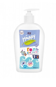 Гель для мытья тела и волос Bella Baby Happy Natural Care, детский, 300 мл.