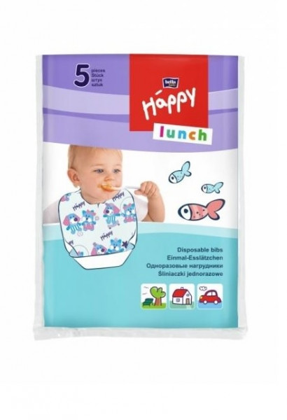 Одноразовые нагрудки Bella Baby Happy, гигиенические, детские, 5 шт.