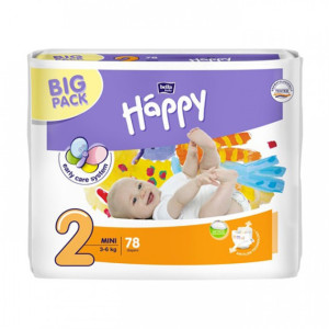 Подгузники Bella Happy Mini №2 (3-6 кг), 78 шт.