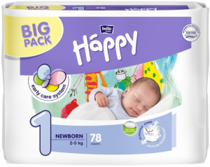 Подгузники Bella Happy Newborn №1 (2-5 кг), 78 шт.