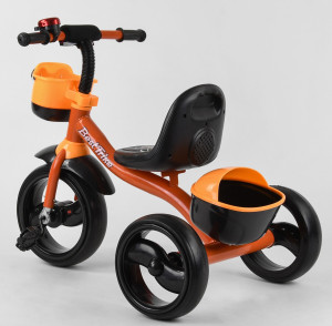 Велосипед трехколесный Best Trike Глазки, маленький, с багажником, корзинкой, EVA колеса, звук, свет, звоночек