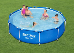 Бассейн каркасный BestWay Steel Pro 56679, круглый, фильтр-насос, 305х76 см