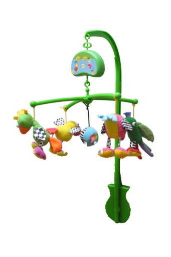 Игрушка на кроватку Biba Toys Счастливые птички, карусель, музыкальная, механическая, мобиль