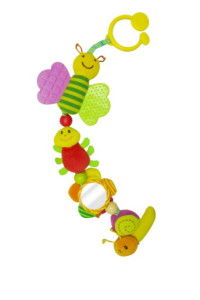 Игрушка развивающая Biba Toys  Забавная цепочка, подвеска, с креплением на коляску