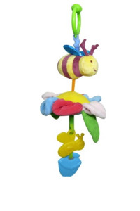 Игрушка - подвеска Biba Toys Пчелка - путешественница на цветке, вибрирующая