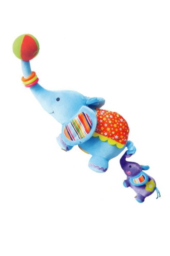 Игрушка Biba Toys Счастливые слонята, мягкая, развивающая