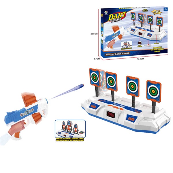 Бластер детский BLDToys, 2в1, мишень,12 мягких пуль