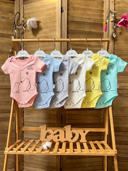 Боди детский Findik I love you baby, с коротким рукавом, интерлок, 1-18м