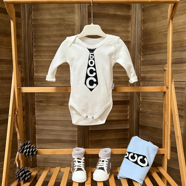 Боди детский Findik Большой Босс, с длинным рукавом, интерлок, 1-18м