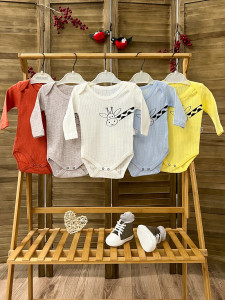 Боди детский Findik Жираф, с длинным рукавом, трансферная рибана, 1-18м