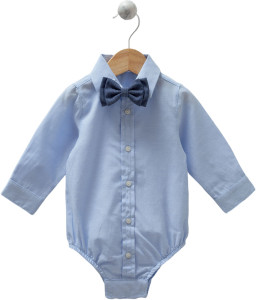 Бодик - рубашка для мальчика Caramell, с бабочкой, хлопок, 3-24 м