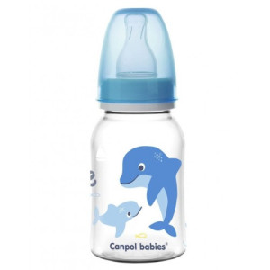 Бутылочка Canpol Babies Love&Sea, пластик, соска силикон, 0m+, 120 мл
