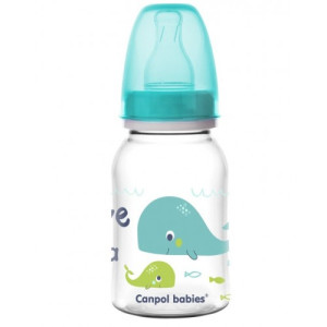 Бутылочка Canpol Babies Love&Sea, пластик, соска силикон, 0m+, 120 мл