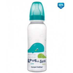 Бутылочка Canpol babies Love&Sea, пластик, соска силикон, 6m+, 250мл