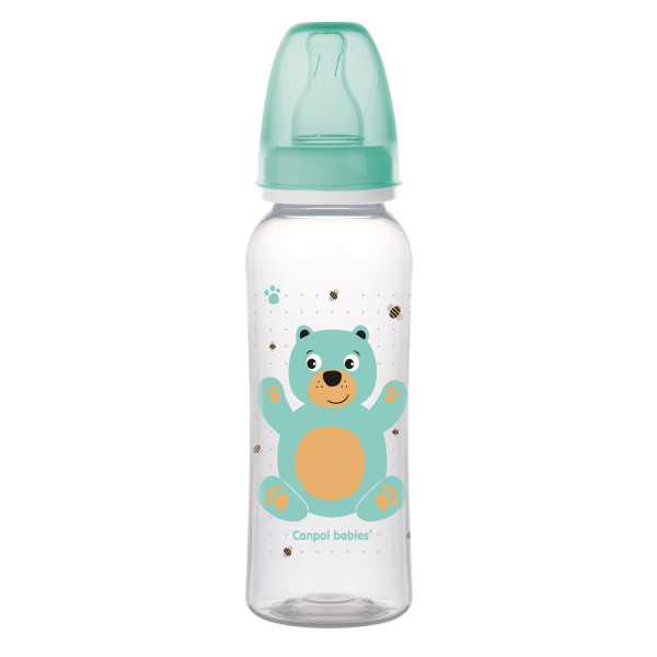 Бутылочка Canpol babies Милые животные, пластик, соска силикон, 12m+, 250мл