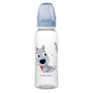 Бутылочка Canpol babies Милые животные, пластик, соска силикон, 12m+, 250мл
