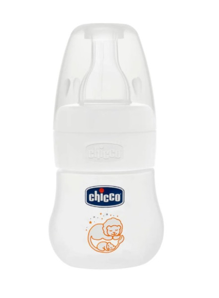 Бутылочка Chicco Micro, пластик, силикон, медленный поток, 0m+, 60 мл