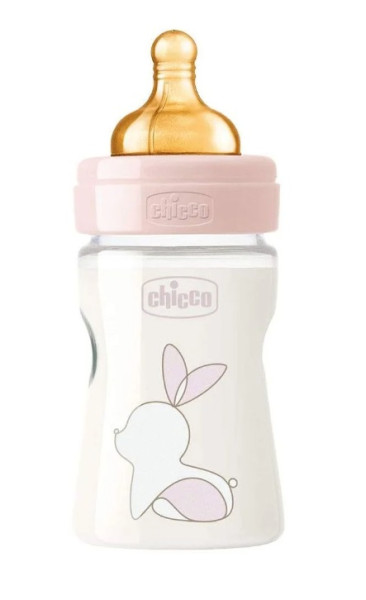 Бутылочка Chicco Original Touch, пластик, латекс, медленный поток, 0m+, 150 мл