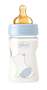 Бутылочка Chicco Original Touch, пластик, латекс, медленный поток, 0m+, 150 мл