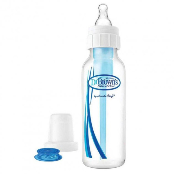 Бутылочка Dr.Brown's, пластик, силикон, для детей с трудностями процесса кормления, 0m+, 250мл