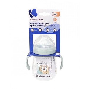 Поильник Kikkaboo Savanna 20306, с силиконовым носиком и ручками, 240мл