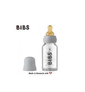 Бутылочка для кормления Bibs, стеклянная, 0m+, 110 мл, 1шт