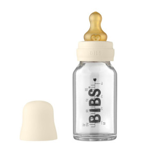 Бутылочка для кормления Bibs, стеклянная, 0m+, 110 мл, 1шт