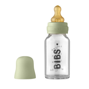 Бутылочка для кормления Bibs, стеклянная, 0m+, 110 мл, 1шт