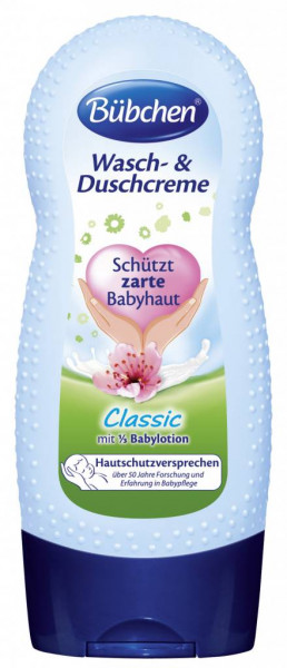 Крем - гель (молочко) для мытья тела и волос Bübchen (Бюбхен) Classic, 230мл