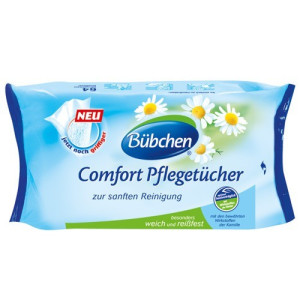 Салфетки влажные Bübchen (Бюбхен) Comfort, мягкие, очищающие, 72шт.