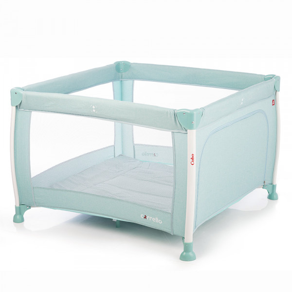 Кроватка-манеж CARRELLO Cubo CRL-11602, лён, со вторым дном и сумкой для путешествий