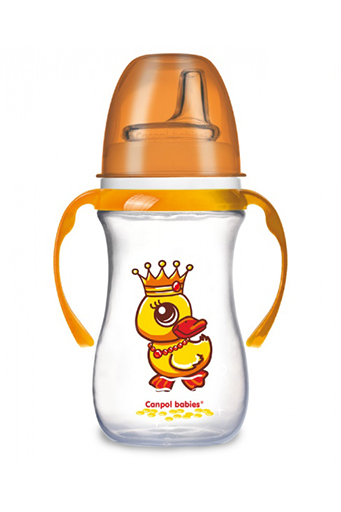 Поильник обучающий Canpol babies EasyStart, с силиконовым носиком, с ручками, с рисунком, 240 мл 