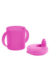 Поильник с ручками Canpol babies Basic, чашка-непроливайка со складывающимся носиком, 250 мл 