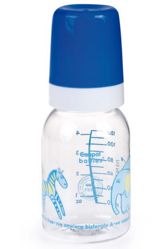 Бутылочка Canpol babies, для кормления, пластик, соска силикон, 120 мл