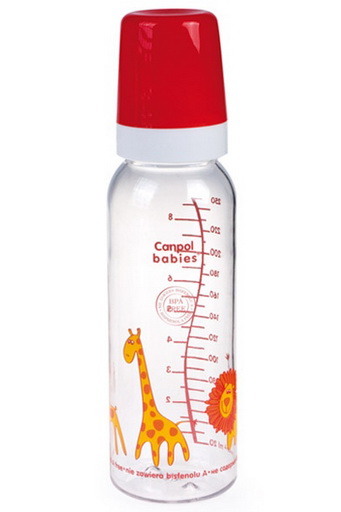 Бутылочка Canpol babies Африка, для кормления, пластик, соска силикон, 250 мл 